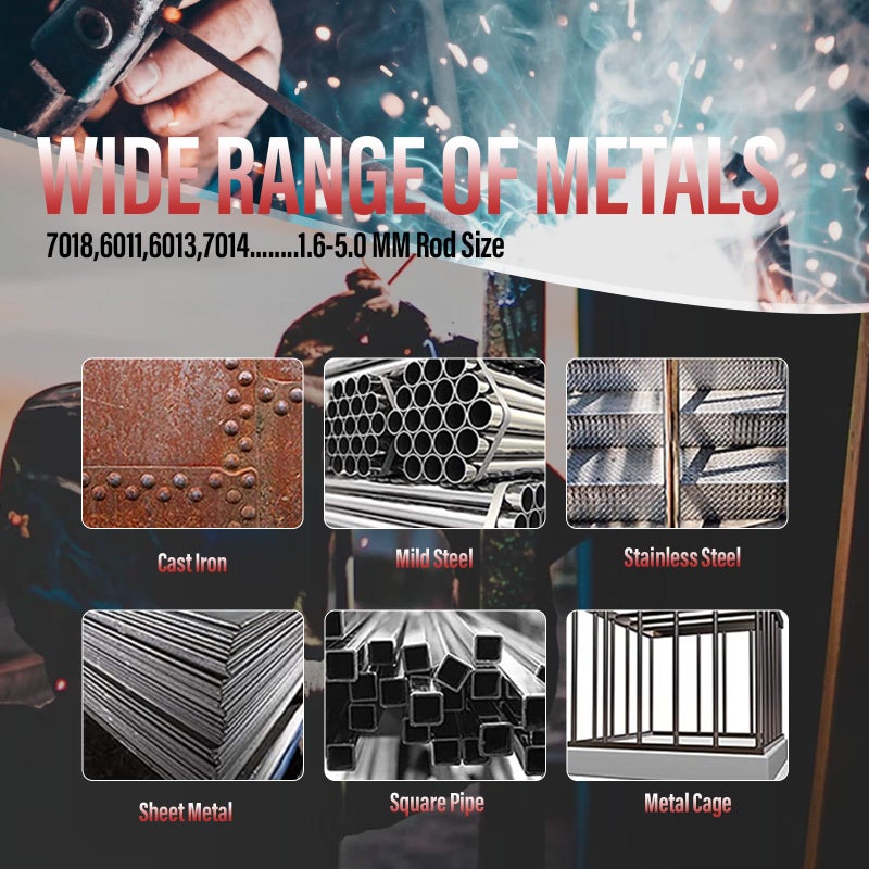 S7 250A 110/220V Stick Welder,ARC/Lift TIG Welding Machine with Synergic Control,IGBT Inverter,Hot Start,Arc Force and Anti-Stick - Image 2